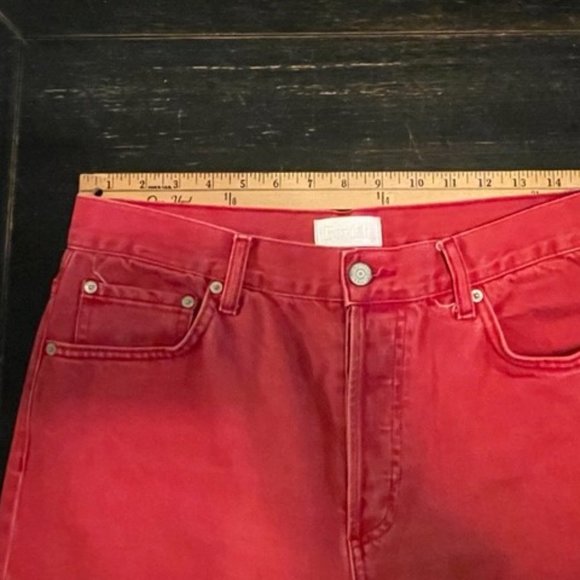 Boyish Tommy High Rise Jeans - Red - Size 28 - Picture 4 of 6